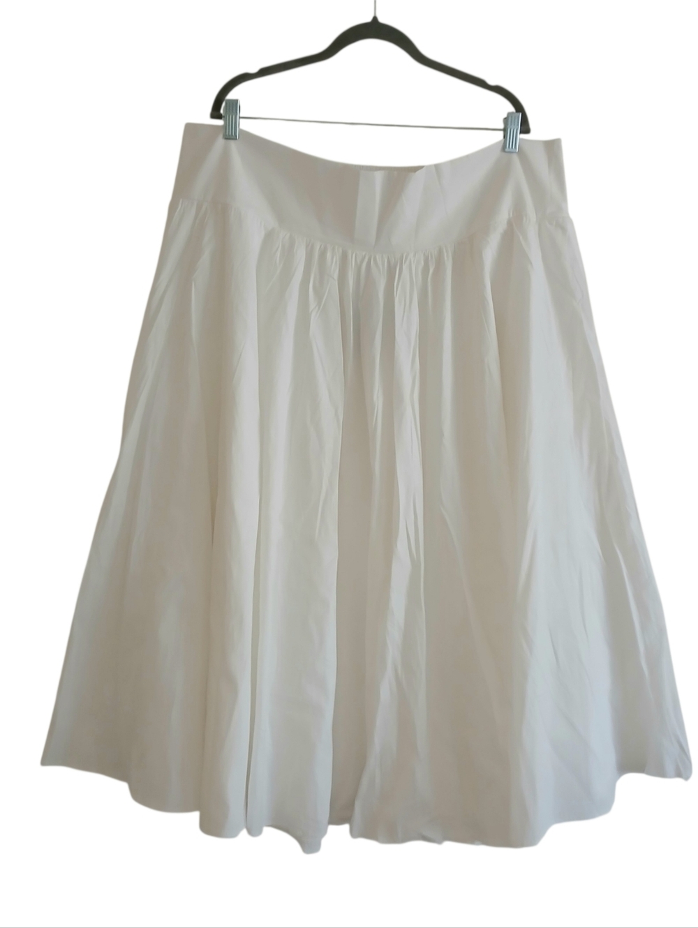 NEW TORRID Belle Isle Cotton Pull On Tiered Maxi Skirt Women's 3X White Pockets